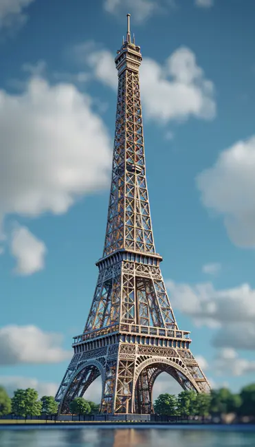 Entlacken des Eiffelturms