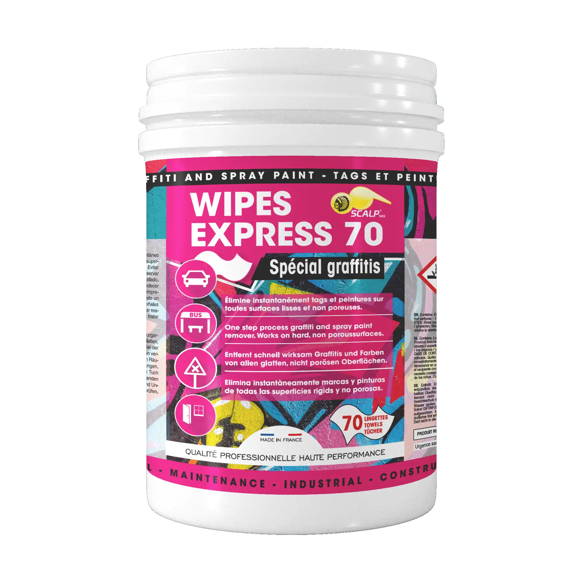 wipes express 70 Anti-Graffiti-Tücher für schnelle Reinigung